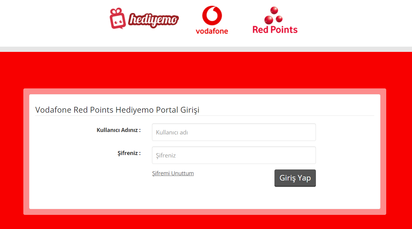 Vodafone Hediyemo Giriş