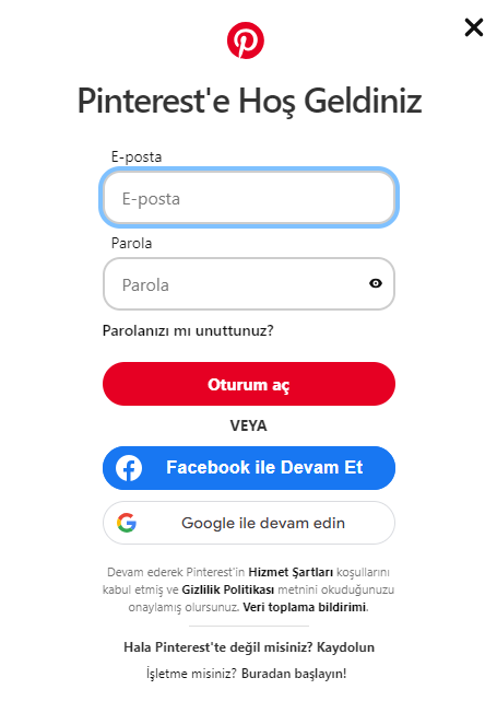 Pinterest Giriş